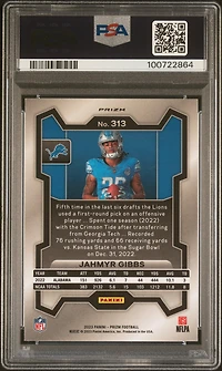 2023 Panini Prizm 313 Jahmyr Gibbs Variation PSA 10