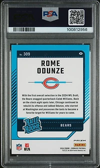 2024 Panini Donruss 309 Rome Odunze Optic Preview-red Pandora PSA 10