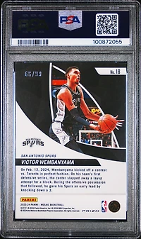 2023 Panini Mosaic Elevate 18 Victor Wembanyama Reactive Blue PSA 9