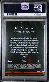2024 Topps Update All Class Ac25 Paul Skenes PSA 10