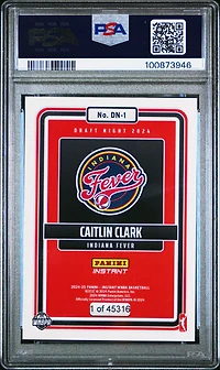 2024 Panini Instant Wnba Draft Night Dn1 Caitlin Clark PSA