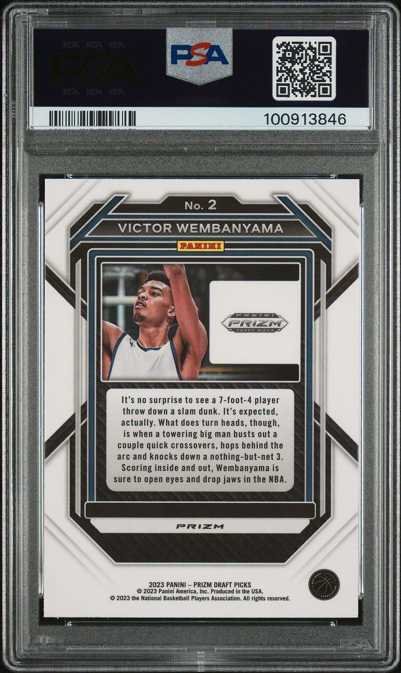 Panini Prizm Draft Picks Victor Wembanyama Purple Wave PSA