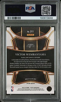 2023 Panini Select 311 Victor Wembanyama Tectonic PSA 10