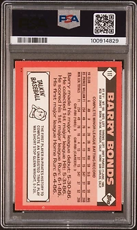 1986 Topps Traded 11t Barry Bonds PSA