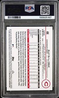 2024 Topps Chrome 44 Elly De La Cruz Raywave PSA