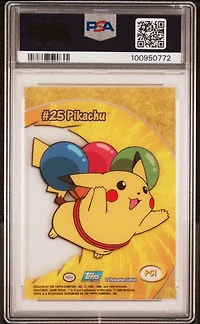 2000 Topps Pokemon Tv Animation Clear Cards Pc1 Pikachu PSA 9