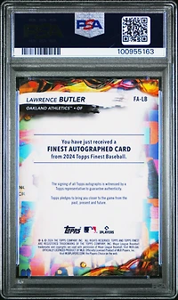 2024 Topps Finest Finest Autographs Falb Lawrence Butler Gold Refractor PSA 9