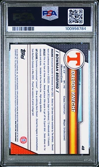 2023 Bowman University Chrome 48 Dalton Knecht PSA 10