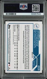 2023 Topps Chrome Update Usc201 Gavin Stone Blue Refractor PSA 10