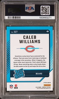 2024 Panini Donruss 327 Caleb Williams Optic Preview-red Pandora PSA