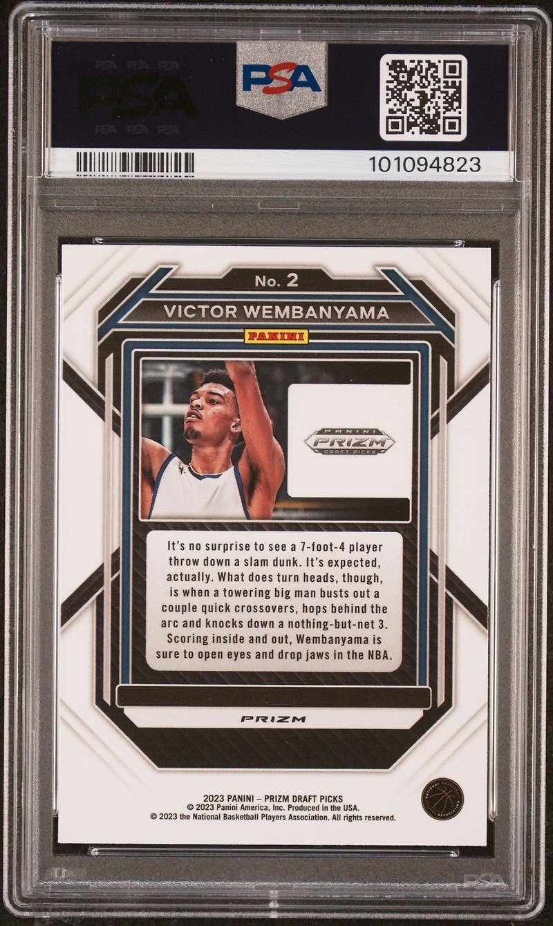2023 Panini Prizm Draft Picks 2 Victor Wembanyama Red Ice PSA