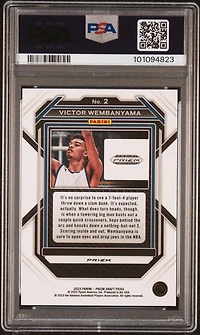 2023 Panini Prizm Draft Picks 2 Victor Wembanyama Red Ice PSA