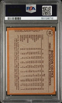 1981 Topps 45 Celtics Team Leaders L.bird/n.archibald PSA 9