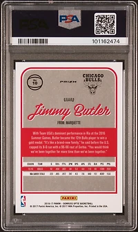 2016 Panini Donruss Optic 10 Jimmy Butler White Sparkle PSA 9