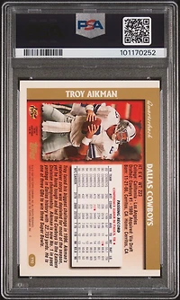 1997 Topps 110 Troy Aikman Minted In Canton PSA 9