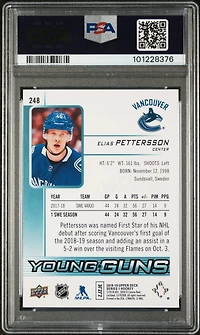 2018 Upper Deck 248 Elias Pettersson PSA 9