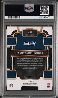 2023 Panini Select 87 Jaxon Smith-njigba Die-cut Zebra Prizm PSA 10
