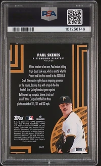 2024 Topps Update Topps Black Gold Bg17 Paul Skenes Black PSA 9