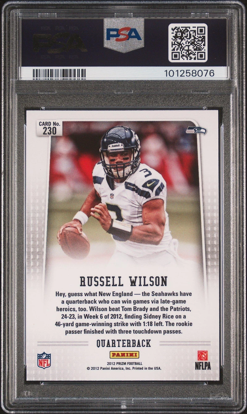 2012 Panini Prizm 230 Russell Wilson PSA 10