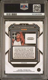 2023 Panini Prizm Draft Picks 2 Victor Wembanyama Green Prizm PSA