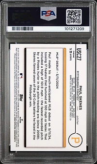 2024 Topps Chrome Update Usc27 Paul Skenes Raywave Refractor PSA