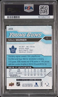 2016 Upper Deck 468 Mitch Marner PSA 9