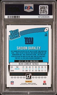 2018 Panini Donruss 306 Saquon Barkley PSA