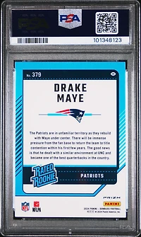 2024 Panini Donruss 379 Drake Maye Optic Preview-red Pandora PSA