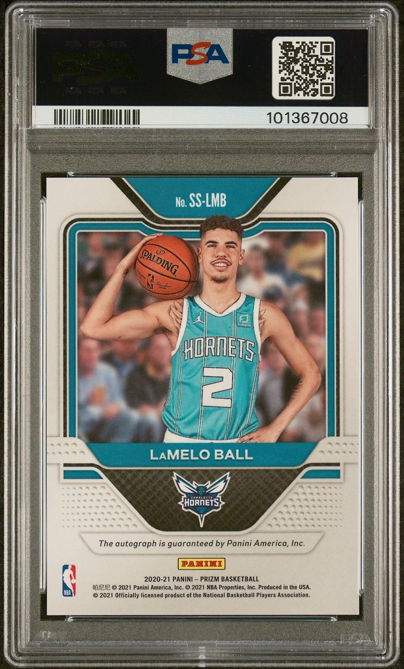 2020 Panini Prizm Sensational Signatures Sslmb Lamelo Ball PSA 10