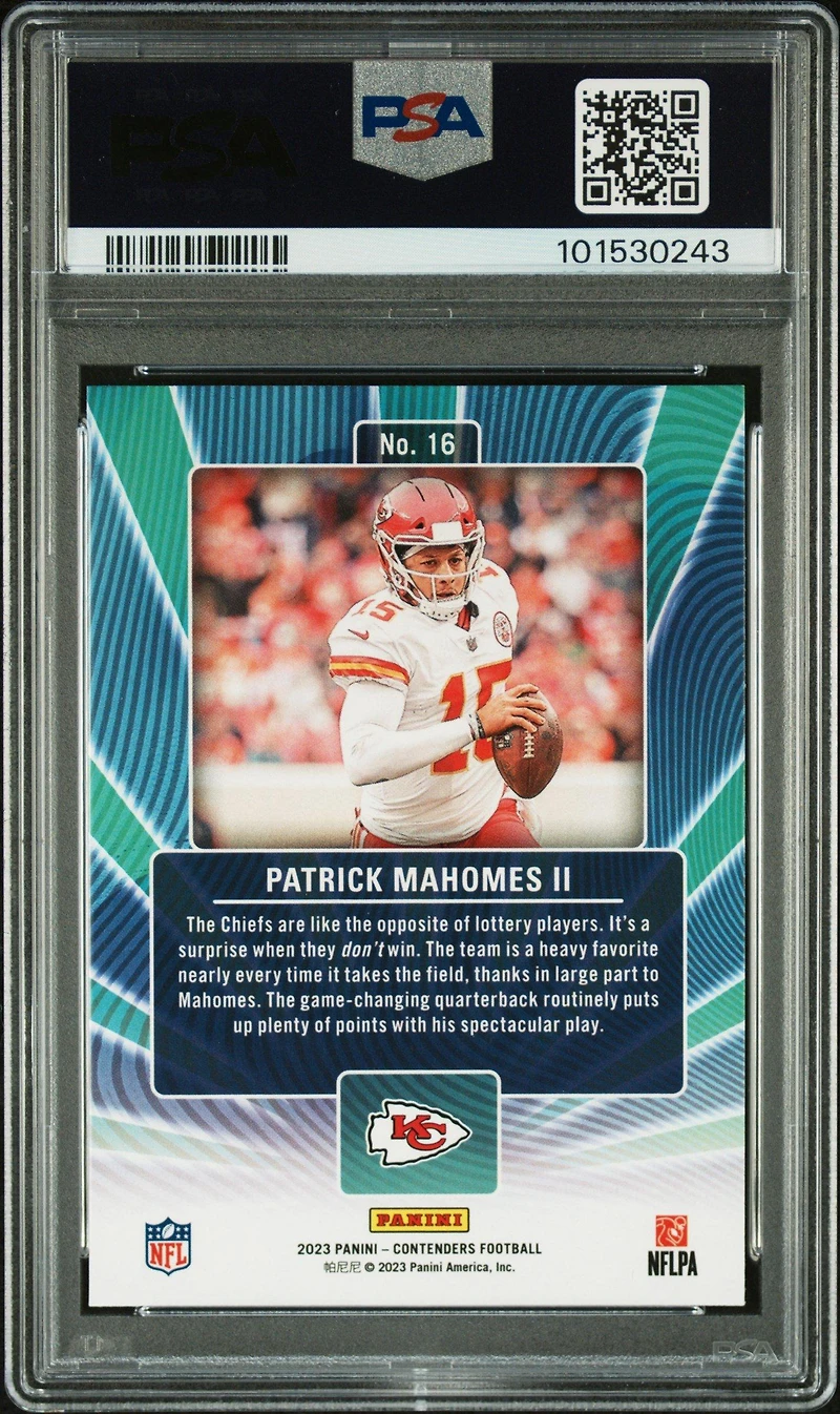 2023 Panini Contenders Winning Ticket 16 Patrick Mahomes Ii PSA 10