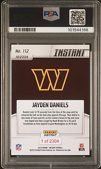 2024 Panini Instant Nfl Jayden Daniels PSA 10