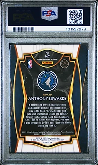 Panini Select Anthony Edwards Blue Prizm PSA
