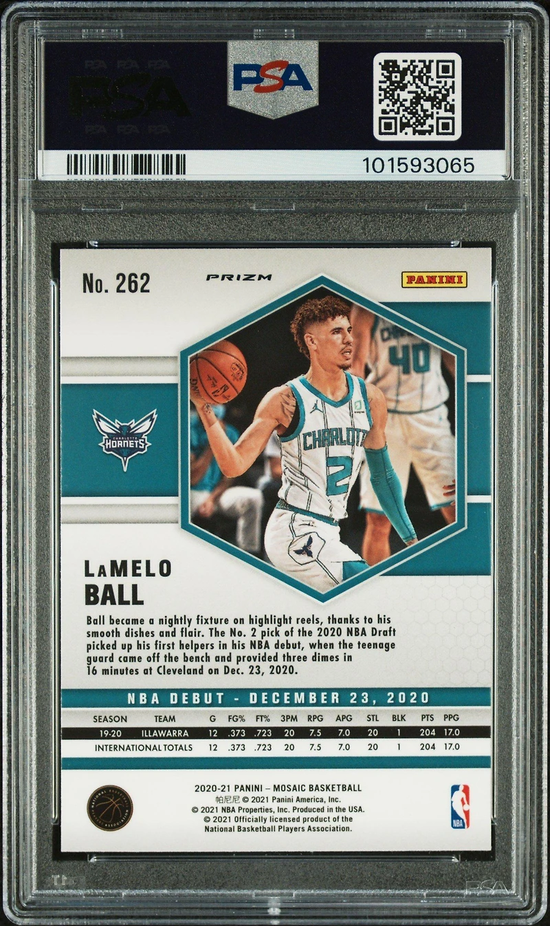 2020 Panini Mosaic Lamelo Ball Camo Pink PSA 10