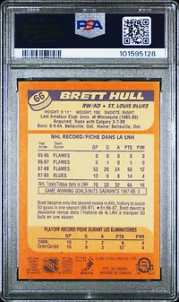 1988 O-pee-chee 66 Brett Hull PSA 8
