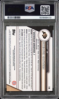 2023 Bowman University Chrome 16 Shedeur Sanders Autograph PSA