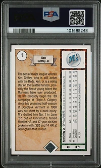 1989 Upper Deck 1 Ken Griffey Jr. Star Rookie PSA