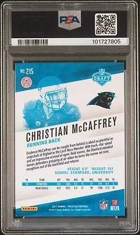 2017 Panini Prestige 215 Christian Mccaffrey PSA 9