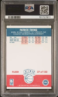 1987 Fleer 37 Patrick Ewing PSA 9