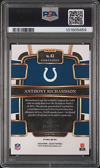 2023 Panini Select 43 Anthony Richardson Maroon Prizm PSA 9