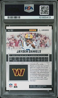 2024 Panini Luminance 102 Jayden Daniels PSA 10