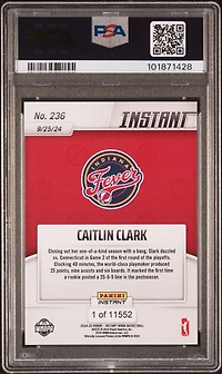 2024 Panini Instant Wnba 236 Caitlin Clark PSA 10
