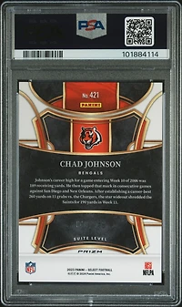 2023 Panini Select 421 Chad Johnson Tri-color Prizm PSA 10