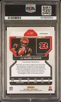 2021 Panini Prizm 337 Ja’marr Chase Red Ice PSA