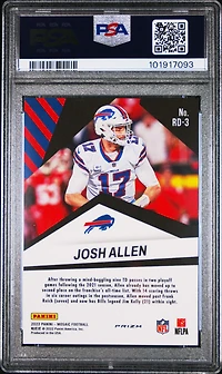 2022 Panini Mosaic Razzle Dazzle Rd3 Josh Allen PSA 9