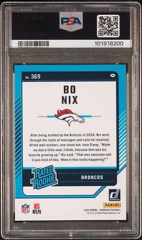 2024 Panini Donruss 369 Bo Nix PSA