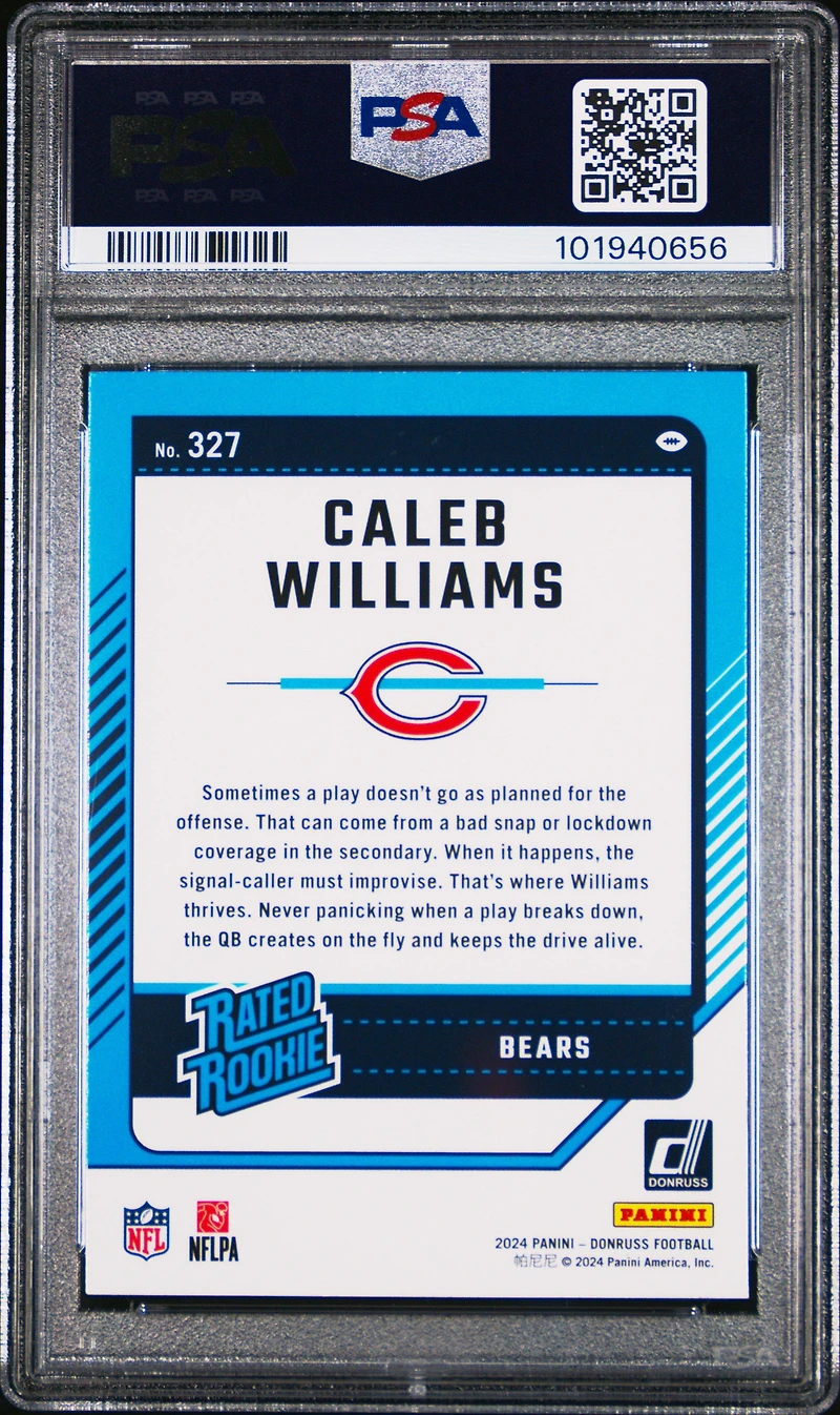 2024 Panini Donruss 327 Caleb Williams PSA