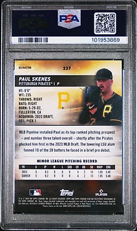 2024 Topps Stadium Club 237 Paul Skenes Chrome-refractor PSA 10