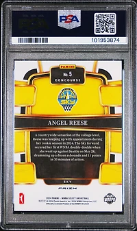 2024 Panini Select Wnba 5 Angel Reese Silver Prizm PSA 10