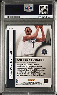 2022 Panini Mosaic Epic Performers 16 Anthony Edwards Mosaic PSA 10