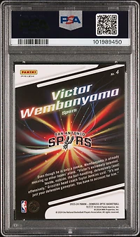 2023 Panini Donruss Optic Lights Out 4 Victor Wembanyama Holo Fast Break PSA 9